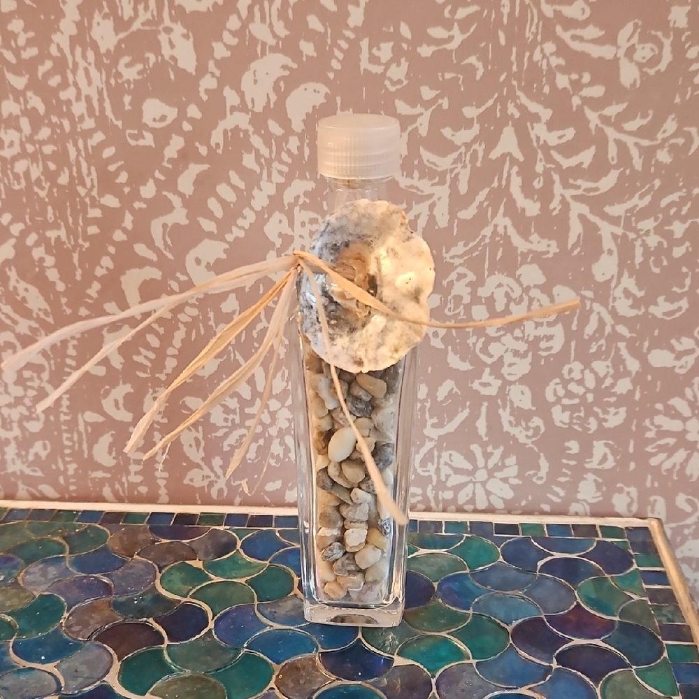 3 For $10 Decorative Glass Bottle with Shell and Stones